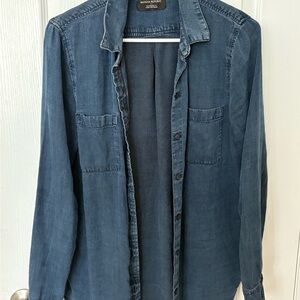 Banana Republic Women's Dark Denim Boyfriend Shirt